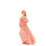  MQTIME  -  Maternity Wear  Photography Props Chiffon Midi Elegant Dresses Casual Pregnancy Woman Photo Shoot Clothing Pregnant Dress