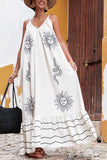 MQTIME  -  Oversize Beach Dress Strapless Loose Fit Boho Maxi Dress Round Neck Sleeveless Sundress Mujer Vestidos Vacation Robes