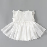 MQTIME  -  Summer Jumpsuits Newborn Girls Clothes Korean Cute Bow Sleeveless Mesh Pink Princess Bodysuits & One-Pieces Baby Clothing B088