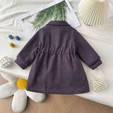 MQTIME  -  Toddler Girls Wool Jacket Bow Applique Thicken Warm Kids Baby Girls Coat New Winter Mid Length Infant Girl Outerwear Coat