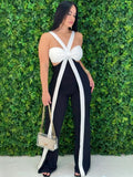 MQTIME  -  Solid Color Women Jumpsuits For Summer Autumn Sleeveless Loose Fashion Streetwear Overalls Wide Leg Pants Trousers