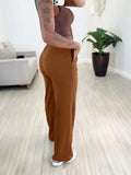 MQTIME  -  Woman Casual Tied Detail Pants with Pocket Temperament Commuting Summer New Daily Clothing Women's Fashion Trousers