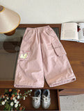 MQTIME  -  New Spring Children Girl Suspender Cotton Cartoon Print Casual Outwear Kid Girl Pant Loose Sporty Ankle Band Pants For 1-6Y Girl