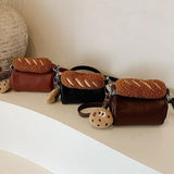 MQTIME  -  Cute Retro Plush Bread Handbag Cookies PU Mini Storage Bag Crossbody Bags Shoulder Bag Women's Bags Messenger Bag