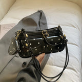 MQTIME  -  Retro American Circular Spots Fashion Messenger Bag Multi-pocket Large Capacity Crossbody Bags Shoulder Bag Woman Bags Purse