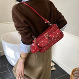 MQTIME  -  Retro American Circular Spots Fashion Messenger Bag Multi-pocket Large Capacity Crossbody Bags Shoulder Bag Woman Bags Purse