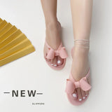 MQTIME  -  Summer Jelly Slippers Women Butterfly PVC Sweet Beach Pull On Flat Solid Ladies Versatile Fashion Anti slip Slippers