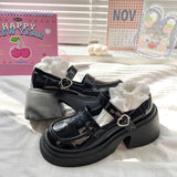 MQTIME   -  Women Platform Basic Mary Jane Shoes Prepppy Style Leather Heart Lolita Shoes Japanese Jk Female High Heel Shoes