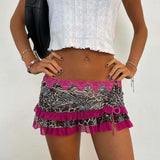 MQTIME  -  New Fashion Women's Hot Sale Spliced Drawstring Sexy Short Skirt