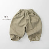 MQTIME  -  Spring New Children Casual Pants Boys Girls Vintage Harem Pants Baby Loose Trousers Solid Toddler Pants Kids Clothes