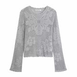MQTIME  -  Women Casual Elegant V-Neck Knitted Sweater Women Fall Trendy Classic High Street Tops Commute Chic Lady Sweater