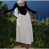 MQTIME  -  Fashion Autumn and Winter New Women's Fashion Contrast Sexy U-neck Long Sleeves Waist Big Swing Dress for Women