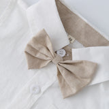 MQTIME  -  Baby Boy Bow Formal Romper Clothes Suits Infant Gentleman Party Suit Soft Cotton Jumpsuit Newborn Suspender Pants Toddler Set