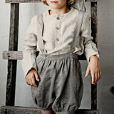  MQTIME  -  Casual Daily Cotton And Linen Children's Shirt Autumn New Retro Mori Buttons Long-Sleeved Shirts Boys And Girls Clothing