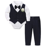 MQTIME  -  Baby Boy Baptism Outfit Infant First Easter Church Christening Suit Set Toddler Formal Wedding Birthday Party Gift Clothes