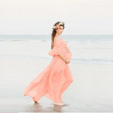  MQTIME  -  Maternity Wear  Photography Props Chiffon Midi Elegant Dresses Casual Pregnancy Woman Photo Shoot Clothing Pregnant Dress