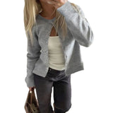 MQTIME  -  Autumn/Winter New Casual Simple Solid Colour Long-Sleeved Jacket Sweater