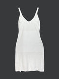 MQTIME  -  Summer Women's Clothing Plus Size Dresses V Neck Sleeveless Long Slit Knit Dress For Woman Polyester Casual Comfort Maxi