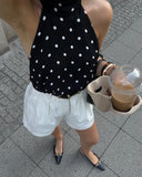 MQTIME  -  Polka Dot Sleeveless Backless Women Halter Top for Spring Summer Y2K Sexy High Street Hotgirl Slim Tops Fashion Party Vests