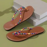 MQTIME  -  European and American Plus Size Flip Flops Fashionable Outdoor Summer New Comfortable Flat Bottomed Lazy Beach Slippers 43