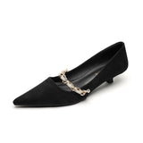 MQTIME  -  2024 trend black elegant heeled sandals with pointed head for women