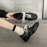 MQTIME  -  New Womens Shoes Retro Luxury Moral Training Shoes for Woman Exquisite Genuine Leather Casual Shoe Designer Shoes Zapatos Mujer