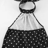 MQTIME  -  Polka Dot Sleeveless Backless Women Halter Top for Spring Summer Y2K Sexy High Street Hotgirl Slim Tops Fashion Party Vests