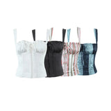 MQTIME  -  New sexy girl waist-tie vest with European and American style; slimming top for foreign trade