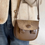 MQTIME  -  Autumn High Quality Maillard Brown PU Suede Crossbody Bags Shoulder Bag Phone Wallet Storage Bags Women's Bag Purse