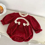 MQTIME  -  New Winter Toddler Baby Girl Thicken Warm Romper Long Sleeved Hooded Print Baby Jumpsuit Children Thicken Warm Clothes