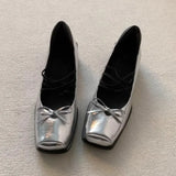 MQTIME  -  Women Mary Jane Shoes Exquisite Genuine Leather Low Heels for Woman Fashion Square Head Casual Shoe Designer Shoes Zapatos Mujer