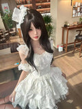 MQTIME  -  Handmade Girls Birthday Lolita Dress Trailing Princess Adult Party Dress Women Wedding High Quality Dress Photography Clothes