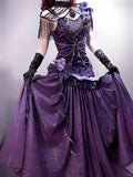 MQTIME  -  Mysterious Nocturne Velvet Elegant Mermaid Dress Elegant Gown Strap Dress Lolita Purple Evening Party Long Dresses