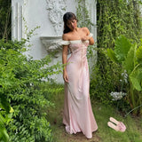 MQTIME  -  Pure Desire Style Retro Wrinkle Bubble Short Sleeve One Shoulder Satin Dress Female Sexy Slimming Style Short Skirt