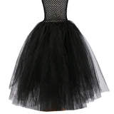  MQTIME  -  Halloween Girls Mesh Dress 2025 New Kids Black Long Tulle Gown Children's Halloween Party Vestidos Teenager Fashion Clothing