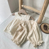  MQTIME  -  New Summer Newborn Baby Girls Clothing Set Sleeveless Cotton Solid Color Shirt+Pants Toddler Baby Girls Clothes Suit