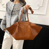 MQTIME  -  Women Shoulder Bag Solid Color Leather Simple Design Large Capacity Women Crossbody Multifunctiona Handbag