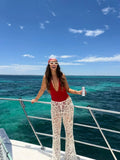 MQTIME  -  Women's Crochet Lace Flared Pants Boho Beach Vacation See-through Mesh Trousers Summer Casual Chic Hollow-out Sexy Slim Fit Pant