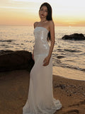  MQTIME  -  Fashion Chic Sequin Dress Women Sexy Sleeveless Patchwork Zipper Beach Vacation Birthday Party Club Stretch Bodycon