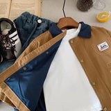 MQTIME  -  Children's Outerwear 2025 Spring and Autumn Season Male Child Labor Outerwear Children's Jackets Boys and Babies Lapel Tops