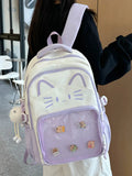 MQTIME  -  Adorable  Bapa for Middle School Girls High Aesthetic Durable Nylon Waterproof Large Capaci School Bag Cartoon Design