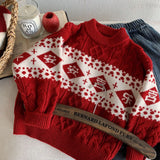 MQTIME  -  Kids Baby Boys Sweater New Winter Chinese Style Thicken Warm Toddler Boys Knitwear Round Neck Infant Boys Pullovers