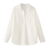 MQTIME  -  Spring Summer New Blouses Long Striped Shirt Women Long Sleeve Casual Shirts Large Tops Female Plain Button Up Shirts