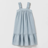 MQTIME  -  Girls Cotton And Linen Sleeveless Straps Dress Summer New Ruffled Hem Casual Vacation Backless Linen Dresses