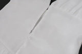 MQTIME  -  New Slim Waist Pure Desire V-neck Bow Dress Temperament Design Sense French Long Sleeve Waist Skirt