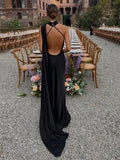 MQTIME  -  Ribbon Satin Long Party Dress Women Elegant Solid Sleeveless Female Backless Dresses 2025 Spring Summer Lady Evening Club Gowns