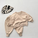  MQTIME  -  Autumn New Children Sweatshirt Solid Boys Girls Long Sleeve Vintage Pullover Kids Casual Sweatshirt Cotton Baby Clothes