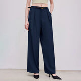 MQTIME  -  Loose Suit Pants Wide Leg Pants Autumn and Winter New Low-rise Straight Pants Elegant Commuting Trousers for Women