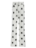 MQTIME  -  Stars Printed Loose Micro Flare Pants Women American Casual Contrasting Trousers Fashion Leisure Clothing For Female