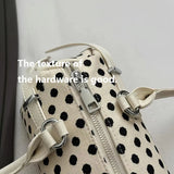 MQTIME  -  Retro Polka Dot Bag Fashionable Large-capacity Adjustable Commuter Casual Shoulder Bag